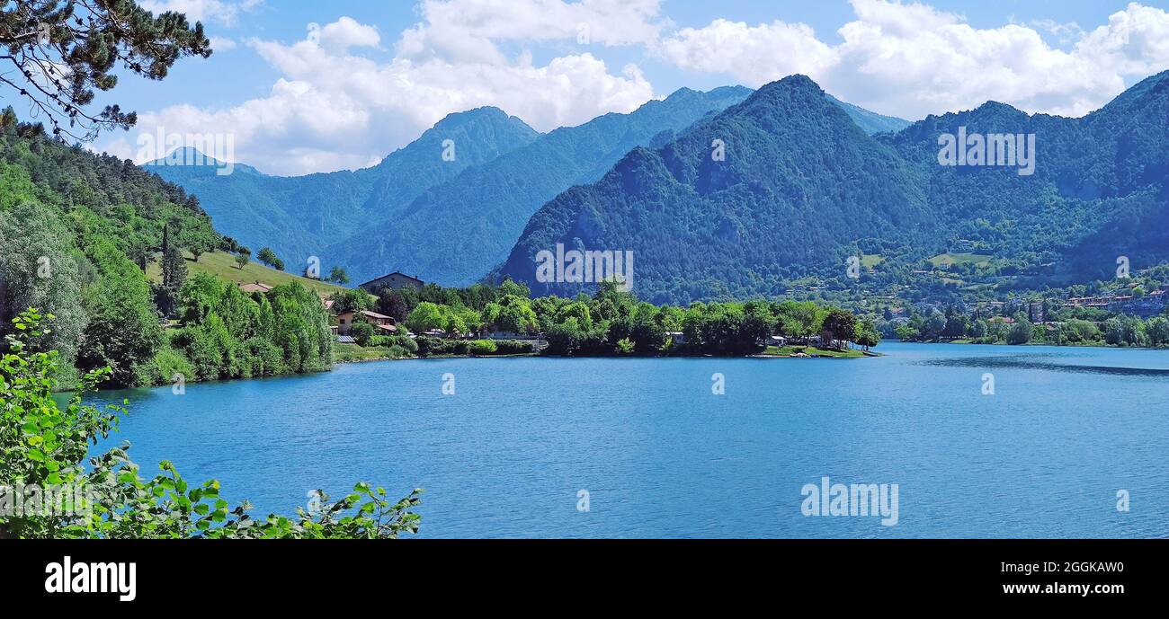 Der Idrosee ist einer der norditalienischen Seen, Italien, Lombardei, Region Idrosee Stockfoto