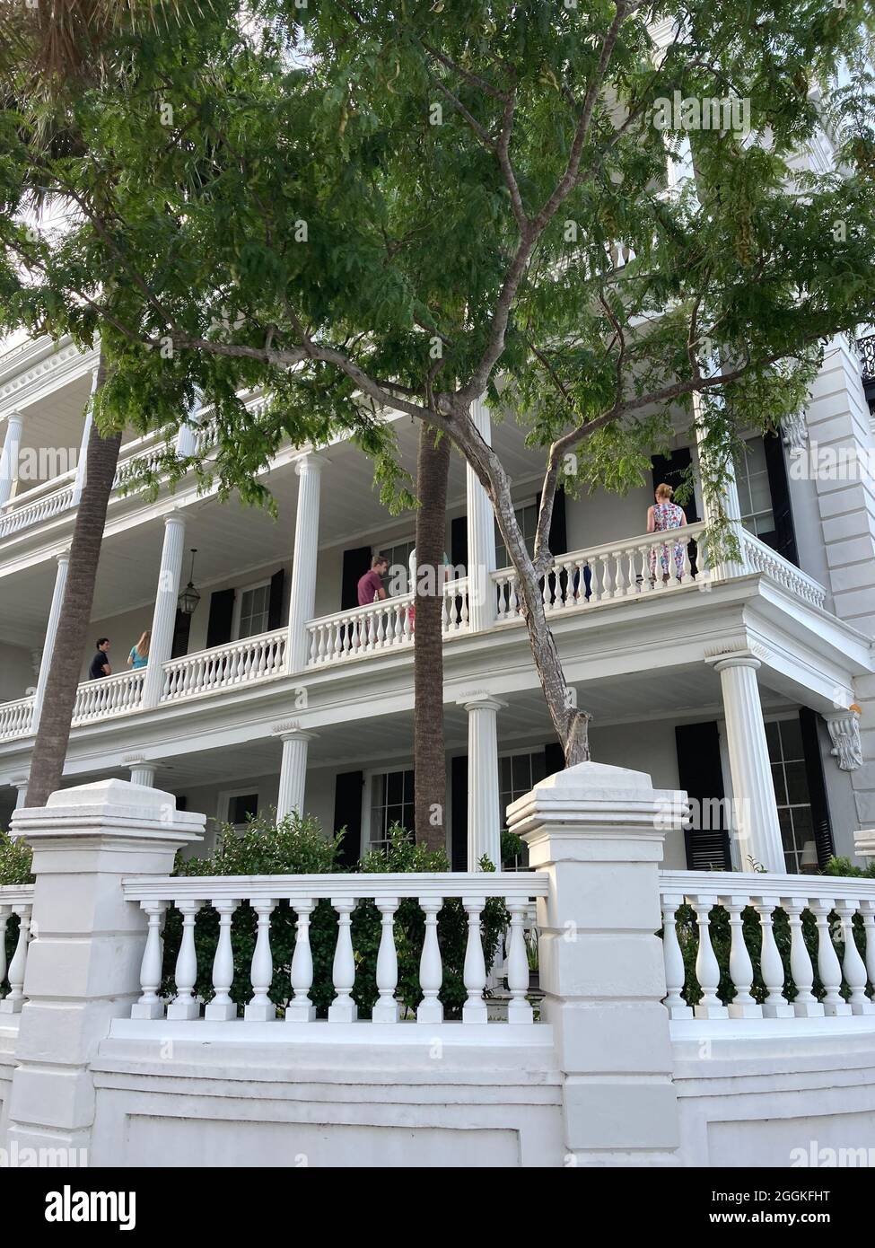 Charleston, South Carolina, Edmondston-Alstlon House. Architektur aus der Kolonialzeit Stockfoto