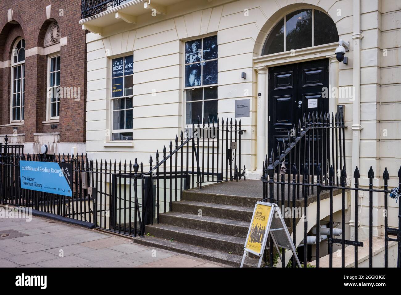 The Wiener Holocaust Library London - Wiener Library for the Study of the Holocaust & Genocide 29 Russell Square London. Est.1933 Umzug nach London 1938. Stockfoto