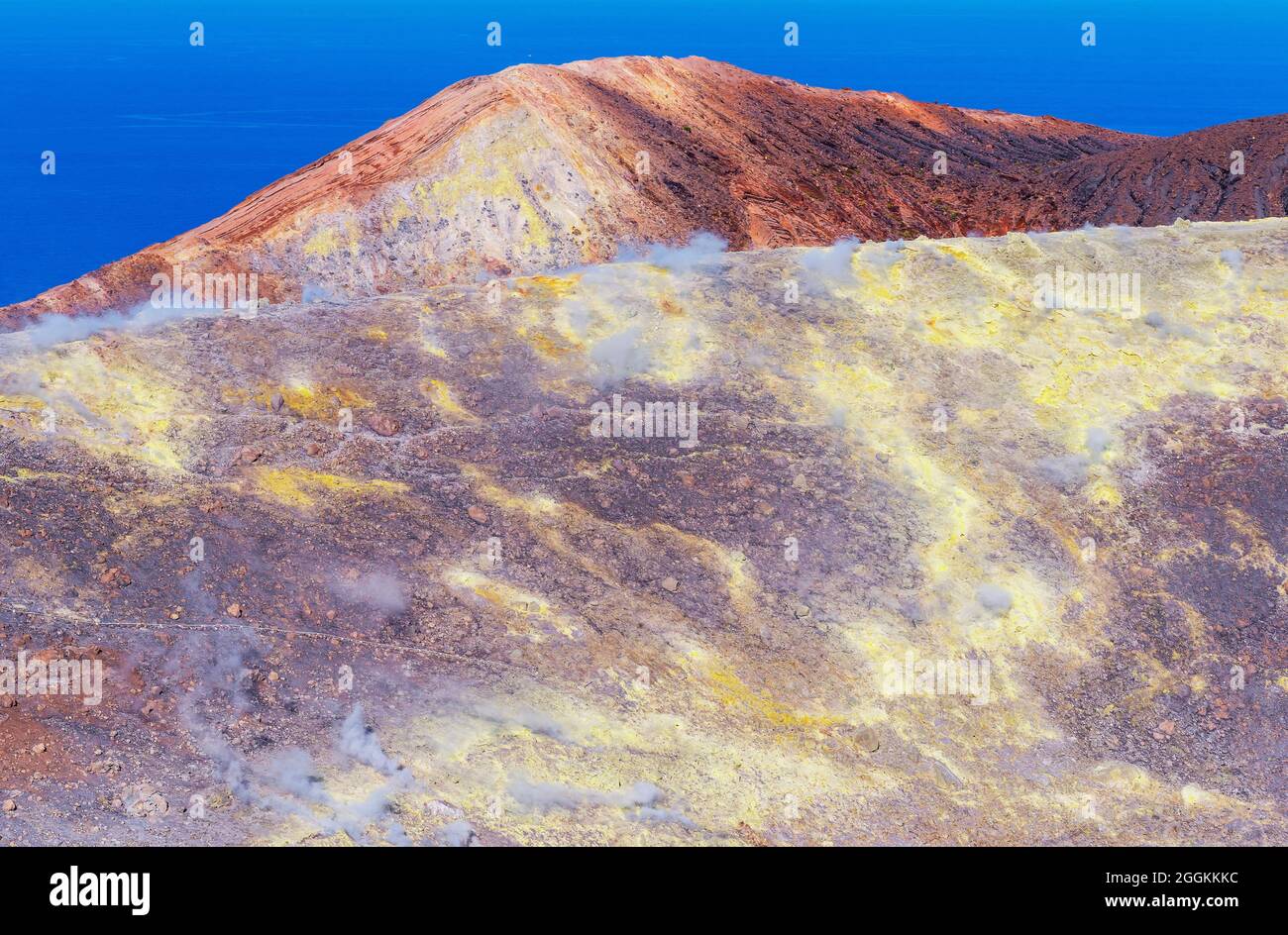 Gran Gratere, Vulcano Island, Äolische Inseln, Sizilien, Italien Stockfoto
