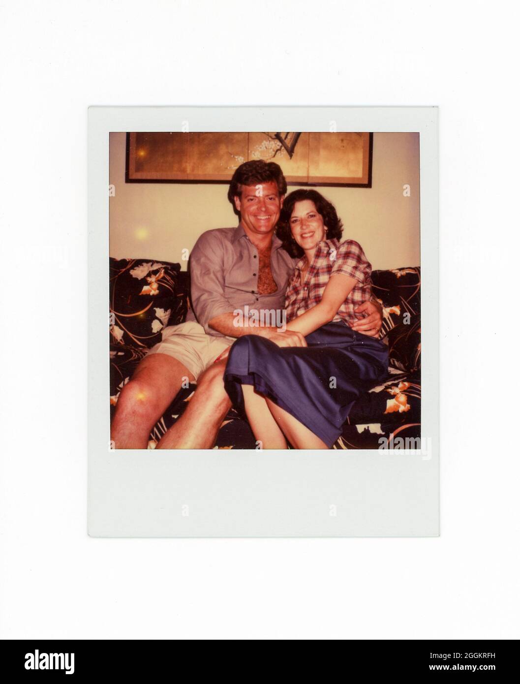 Polaroid-Momentaufnahme im Retro-Stil des 20. Jahrhunderts, USA Stockfoto