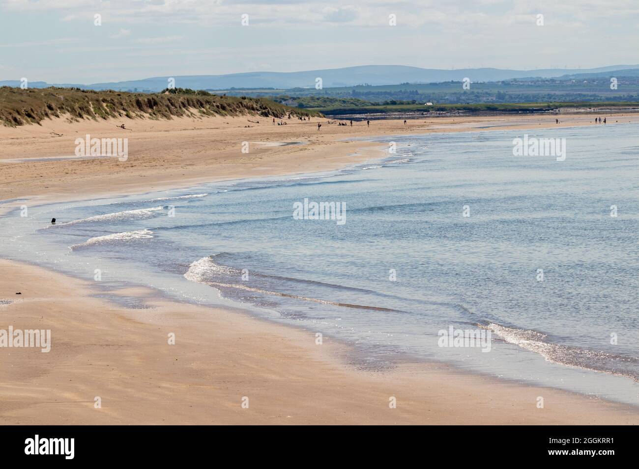 Der Strand bei Aberlady Bay in der Nähe von Gullane. Stockfoto