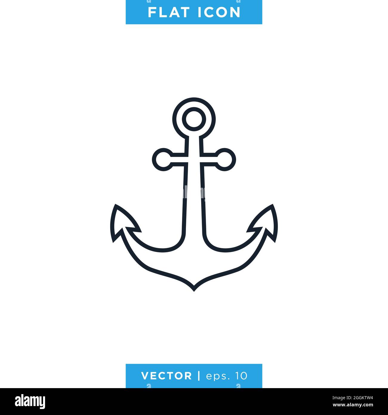 Anker Symbol Vektor Stock Illustration Design-Vorlage. Editierbare  Vektor-EPS 10 Stock-Vektorgrafik - Alamy