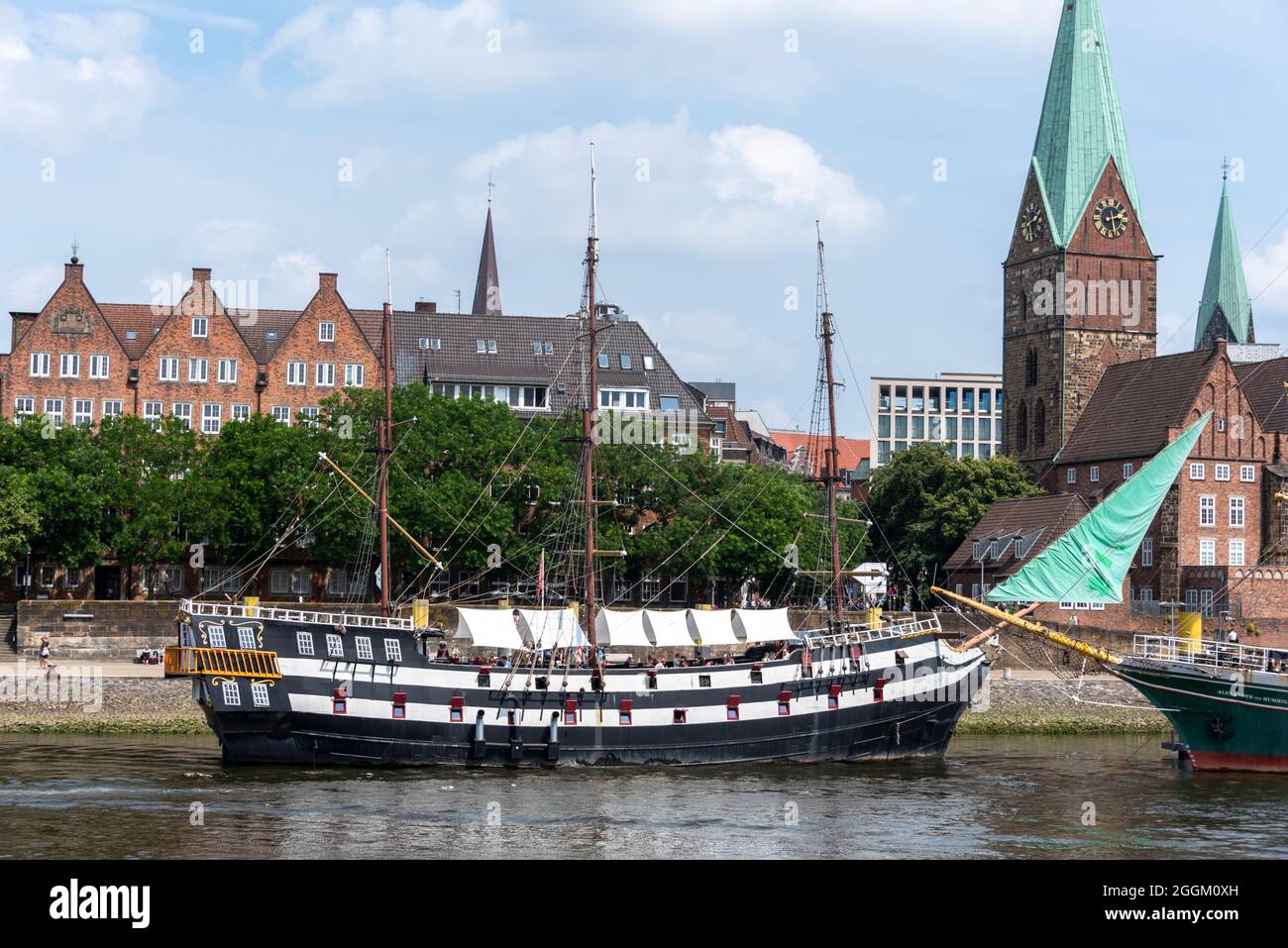 Deutschland, Bremen, Admiral Nelsen, Pfannkuchenschiff, Pannekoekschip, Hansestadt Bremen Stockfoto