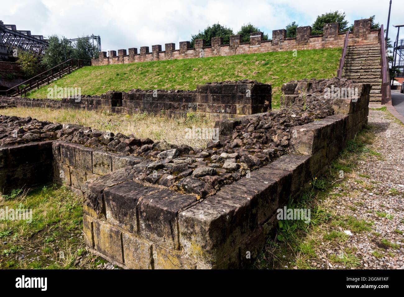 Römische Überreste von Castlefield Stockfoto