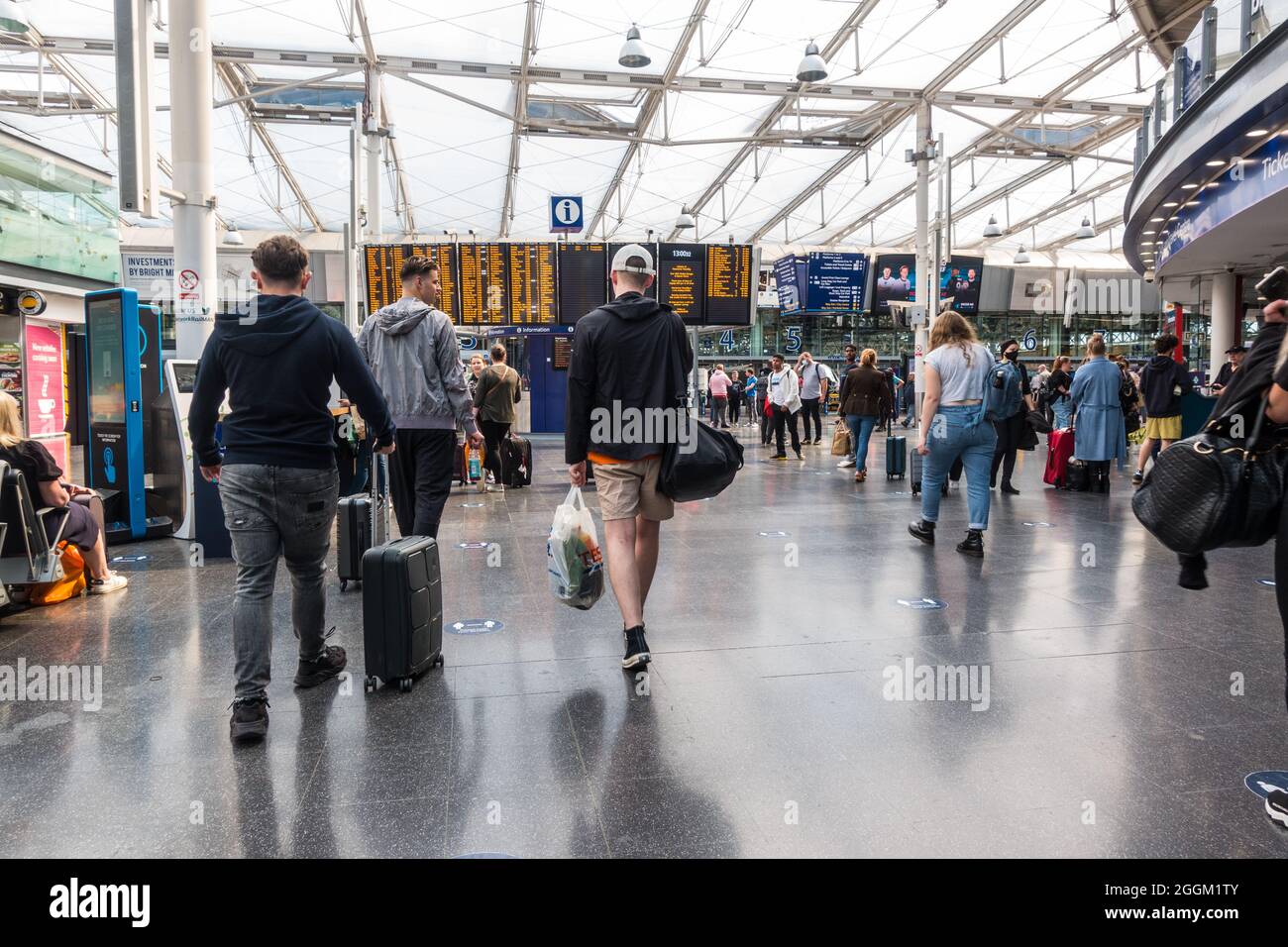 Manchester Piccadilly Bahnhof, ein Hauptbahnhof in Manchester Stockfoto