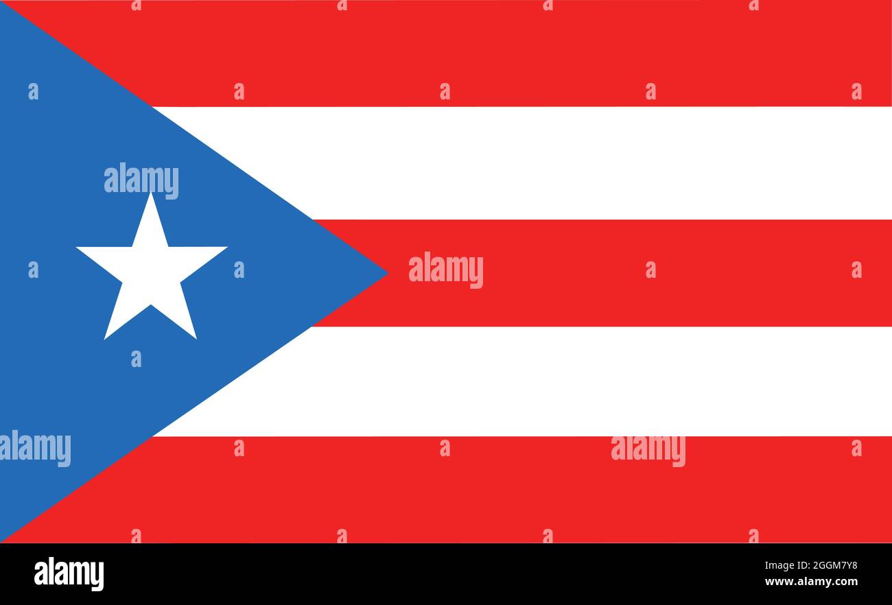 Vektordarstellung der Flagge von Puerto Rico Stock Vektor