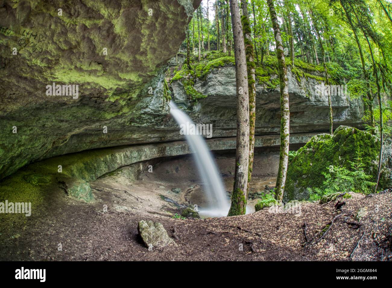 Wasserfall, rief de Vautenaivre Stockfoto