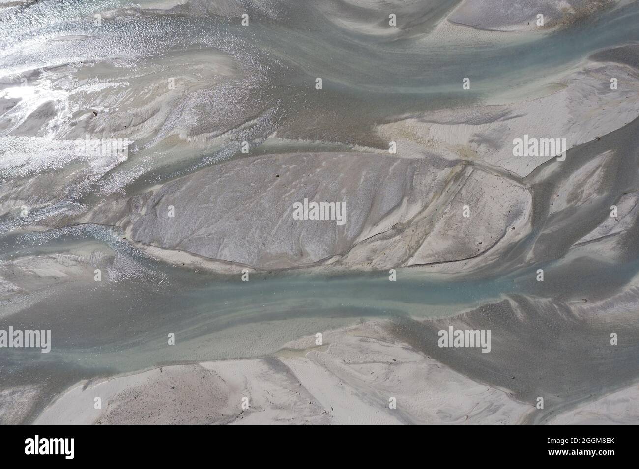 Luftaufnahme, Bächlital im Grimselgebiet Stockfoto