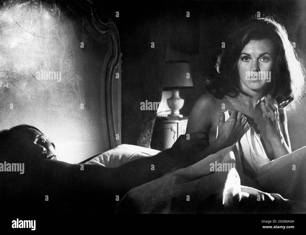 James Olson, Stefanie Powers, am Set des Films, „Crescendo“, Warner Bros., 1970 Stockfoto