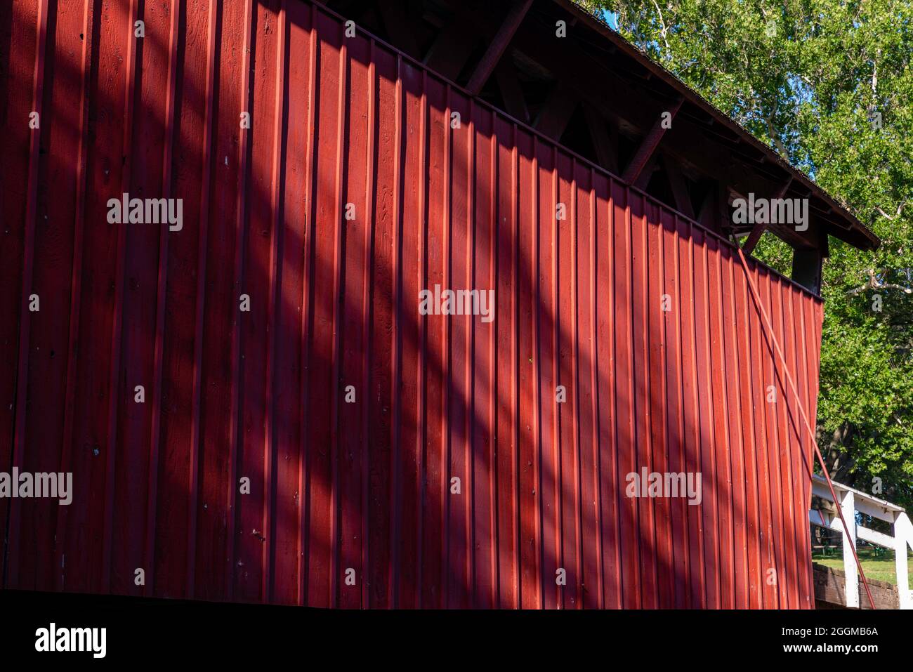 Cutler-Donahoe Bridge; Foto der Brücken von Madison County, Winterset, Iowa, USA. Stockfoto