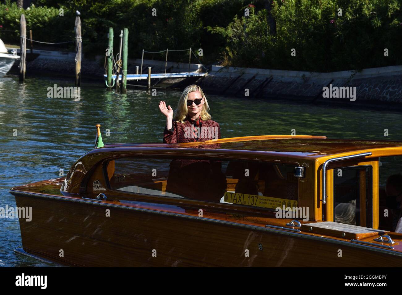 Venedig, Italien. September 2021. Kirsten Dunst kommt am 01. September 2021 auf den 78. Internationalen Filmfestspielen von Venedig in Italien an. Foto von Rocco Spaziani/UPI Credit: UPI/Alamy Live News Stockfoto