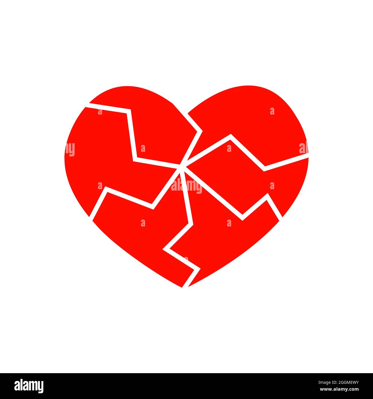 Rotes Symbol Fur Gebrochenes Herz Auf Weissem Hintergrund Isoliert Piktogramm Der Medizin Fur Das Herz Kreislauf System Symbol Fur Herzschmerz Infarkt Scheidung Abschied Vektorgrafik Flach Stock Vektorgrafik Alamy