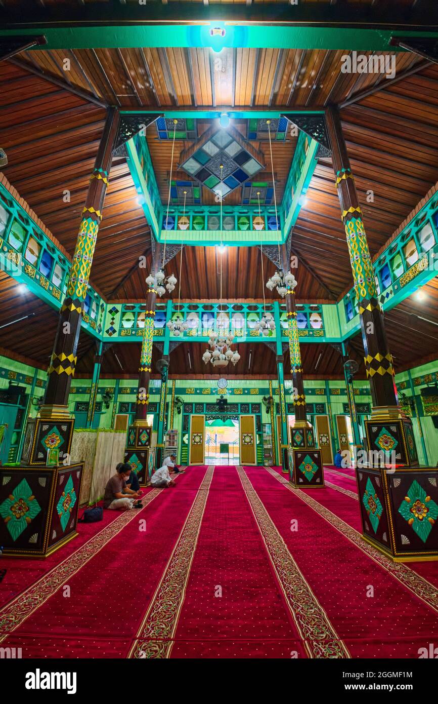 Masjid Sultan Suriansyah ist die älteste Moschee in Süd-Kalimantan. Erbaut vor etwa 300 Jahren unter der Herrschaft von Tuan Guru (1526-1550), der ersten Banj Stockfoto