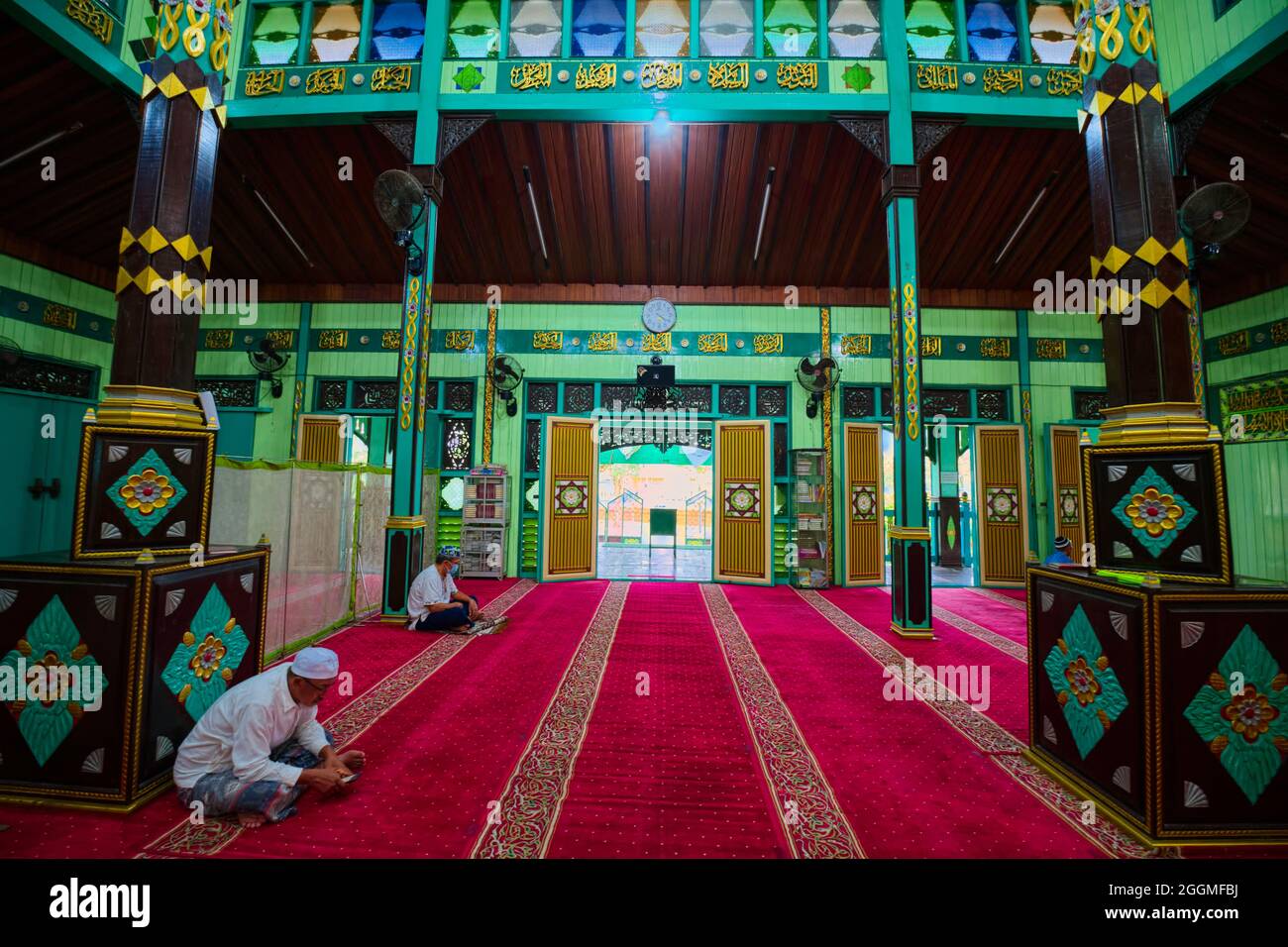 Masjid Sultan Suriansyah ist die älteste Moschee in Süd-Kalimantan. Erbaut vor etwa 300 Jahren unter der Herrschaft von Tuan Guru (1526-1550), der ersten Banj Stockfoto