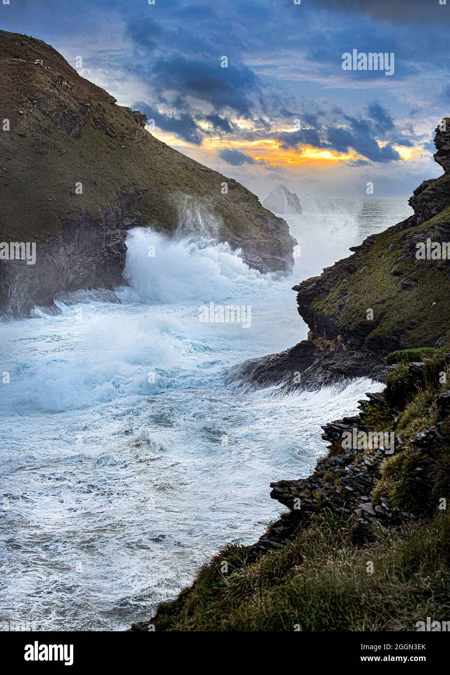 Große Meere bei Boscastle North Cornish Coast Cornwall Stockfoto