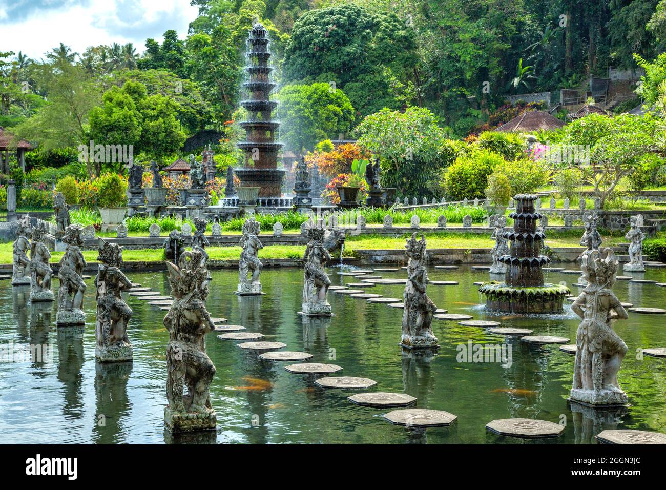 Die Wasser-Palast von Tirta Gangga, Bali, Indonesien Stockfoto