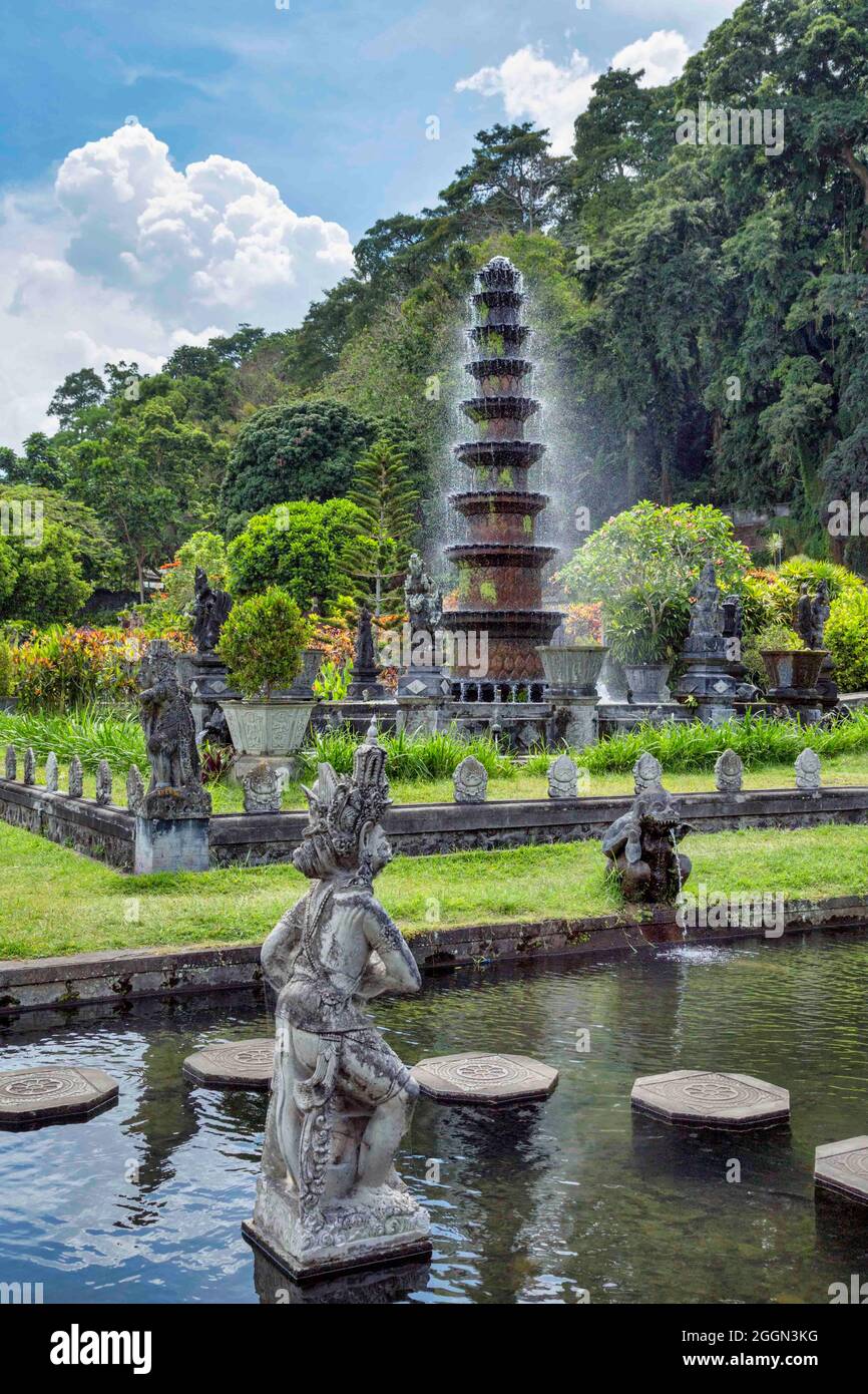 Die Wasser-Palast von Tirta Gangga in Bali, Indonesien Stockfoto