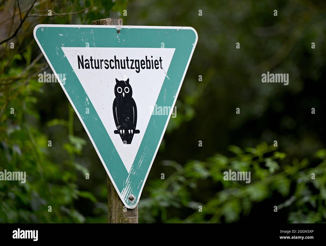 Berlin, Deutschland. September 2021. Am Eingang zum Naturschutzgebiet