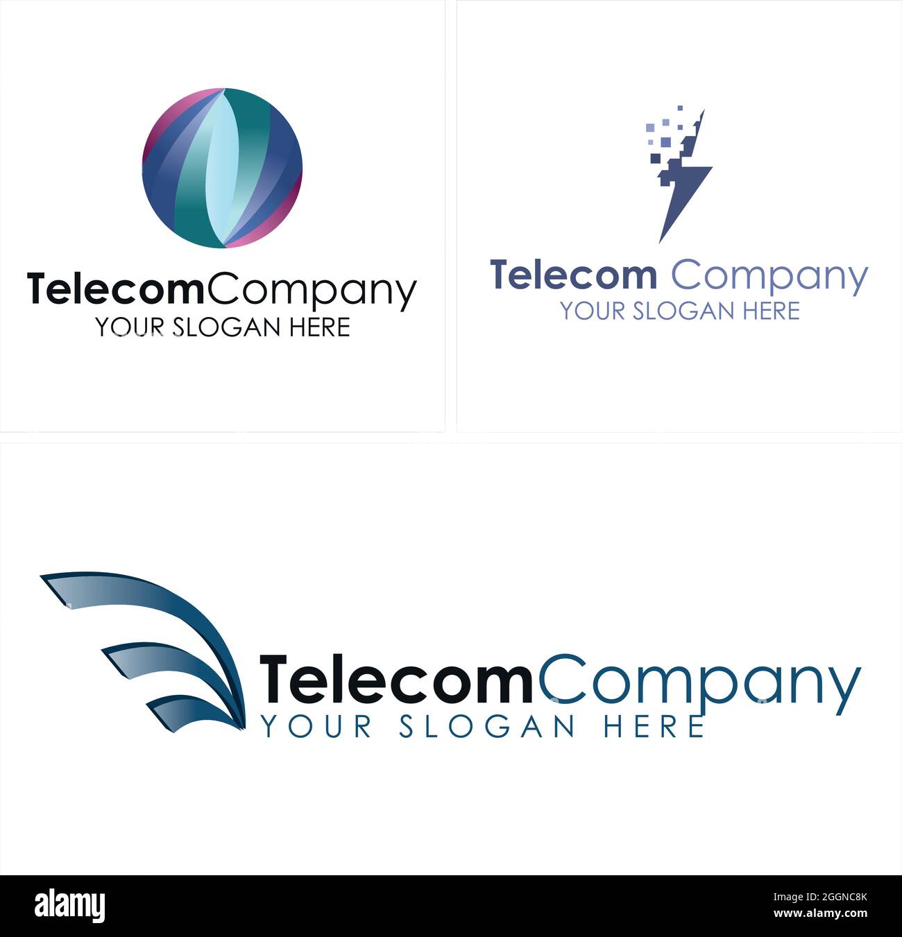 Telecom Lightning Pixel Technology Icon Logo-Design Stock Vektor