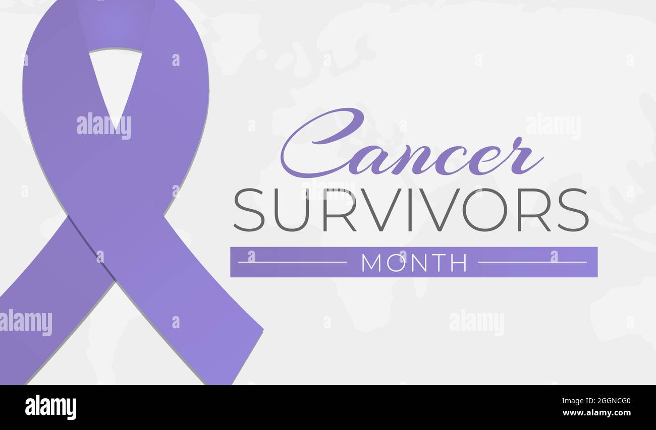 Hintergrunddarstellung „Krebsüberlebende Monat“ – Banner Stock Vektor