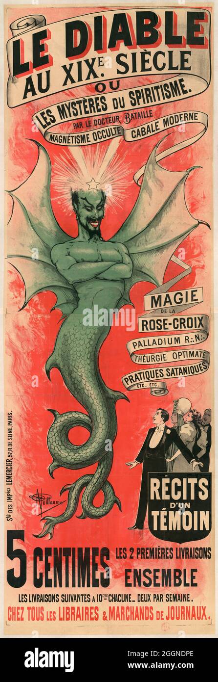Le Diable au XIXe siècle ou les Mystères du spiritisme par le docteur Bataille. Museum: PRIVATE SAMMLUNG. Autor: ALBERT GUILLAUME. Stockfoto