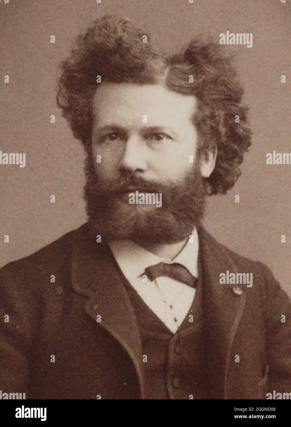 Porträt von Camille Flammarion (1842-1925). Museum: PRIVATE SAMMLUNG. Autor: Prudent René-Patrice Dagron. Stockfoto