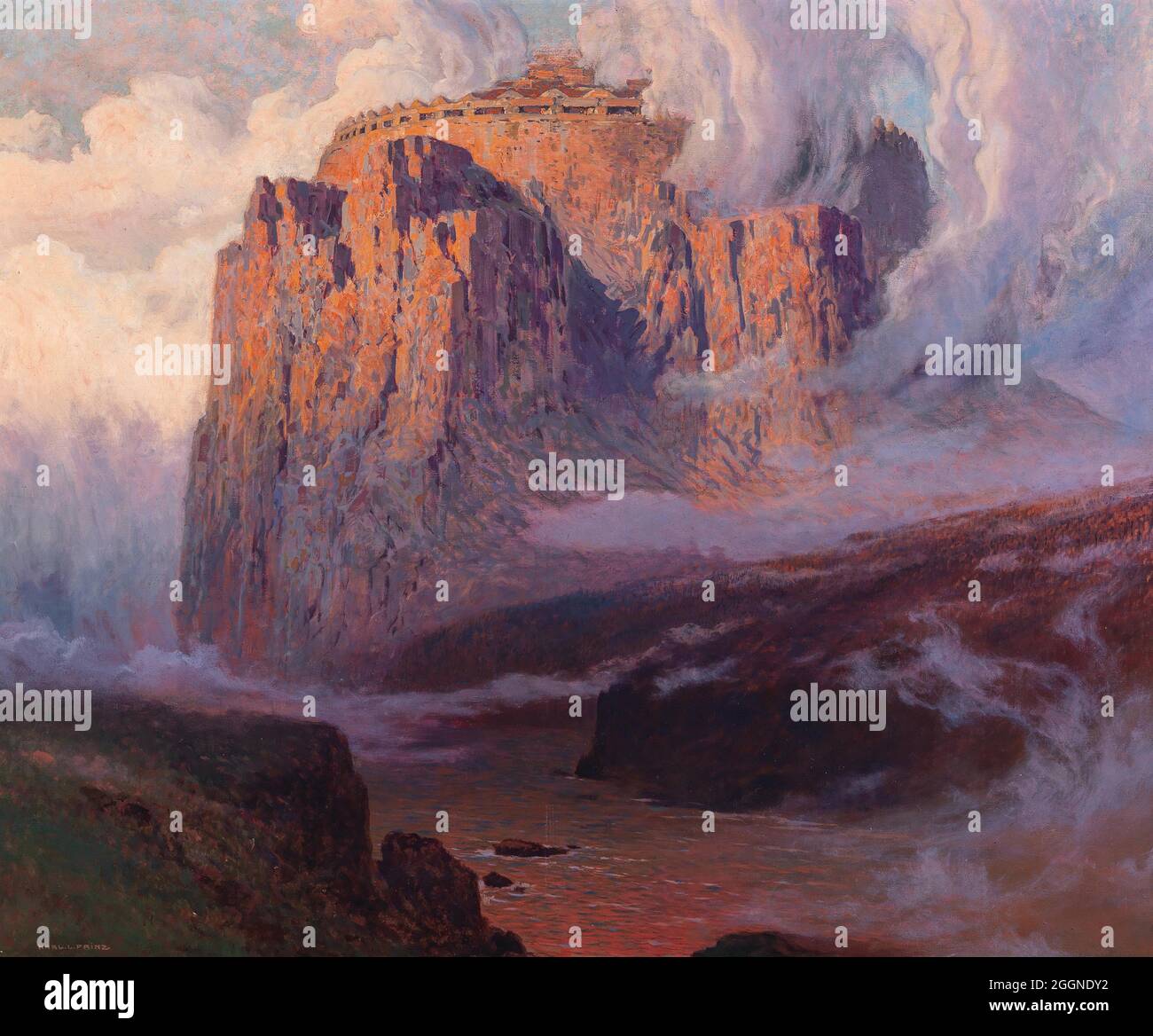 Valhalla. Museum: PRIVATE SAMMLUNG. Autor: Karl Ludwig Prinz. Stockfoto