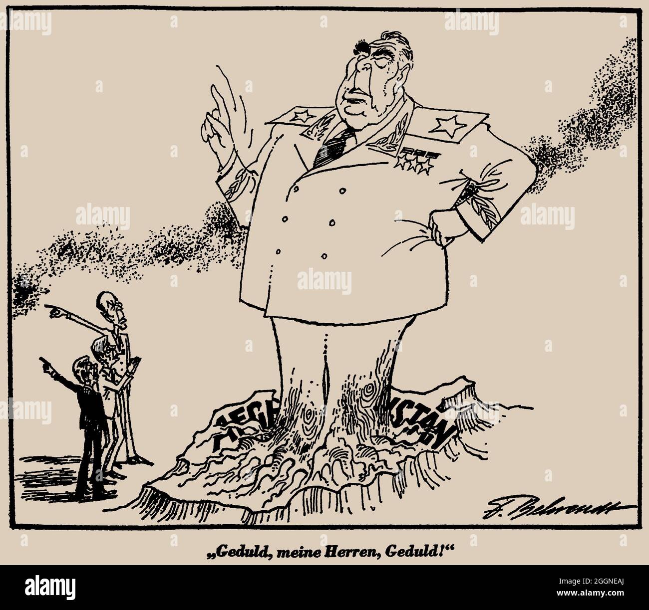 Geduld, meine Herren, Geduld!. Museum: PRIVATE SAMMLUNG. Autor: FRITZ BEHRENDT. Stockfoto