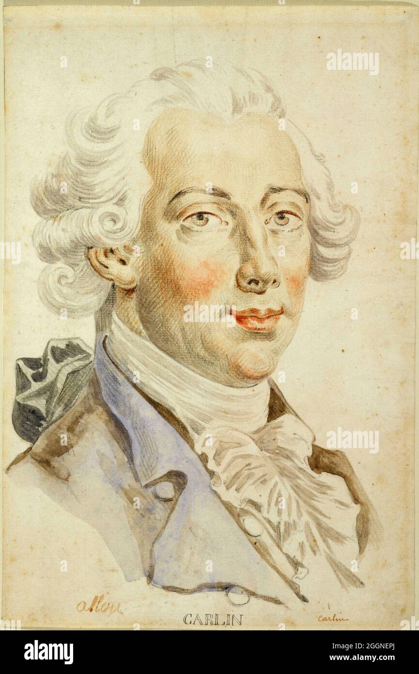 Porträt von Carlo Antonio Bertinazzi (1710-1783). Museum: Petit Palais, Musée des Beaux-Arts de la Ville de Paris. Autor: Gilles Allou. Stockfoto