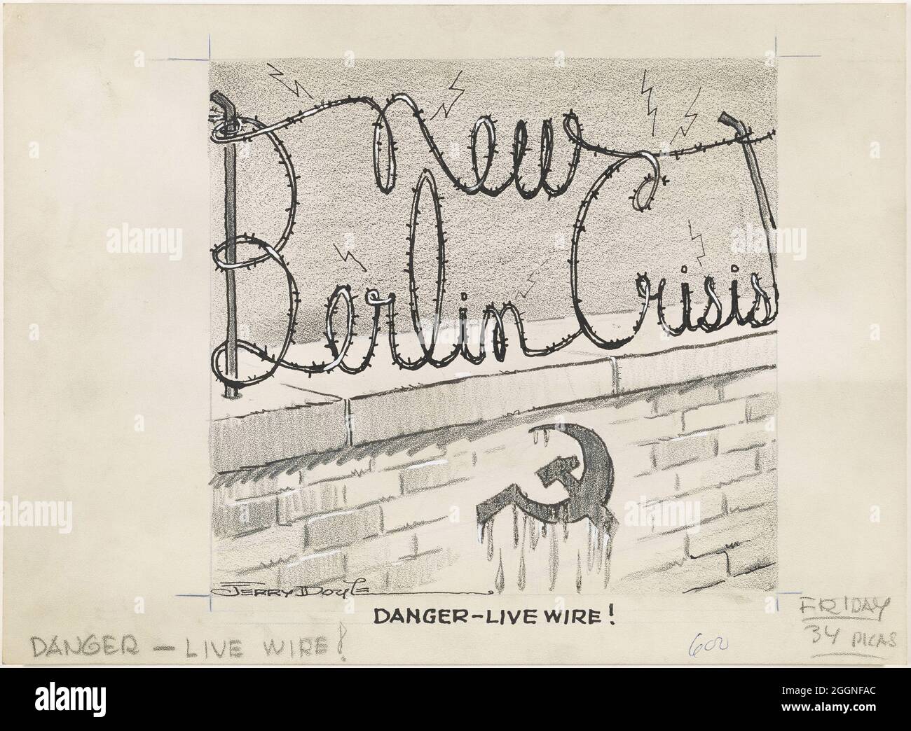 Gefahr - spannungsführende Leitung! MUSEUM: PENNSYLVANIA STATE UNIVERSITY. Autor: Jerry Doyle. Stockfoto