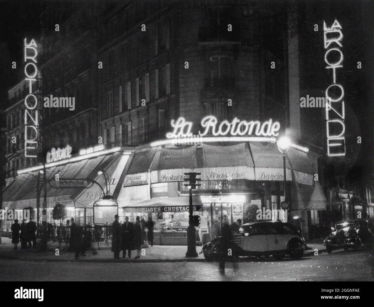 La Rotonde, Boulevard du Montparnasse. Museum: PRIVATE SAMMLUNG. Autor: ANONYM. Stockfoto