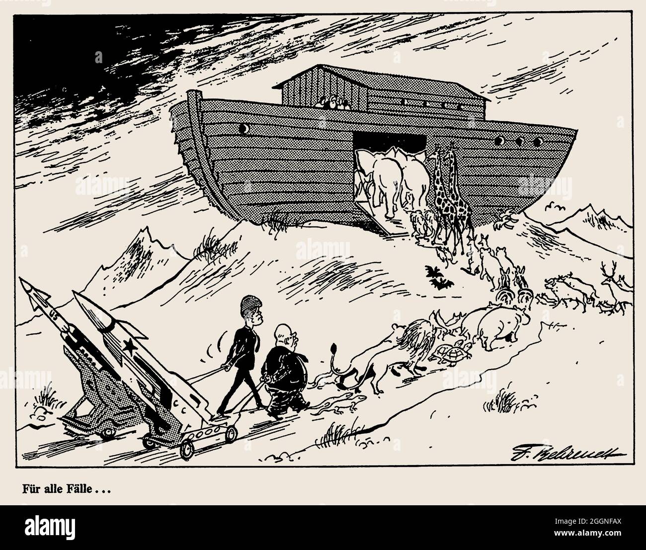 Nur für den Fall... Museum: PRIVATE SAMMLUNG. Autor: FRITZ BEHRENDT. Stockfoto