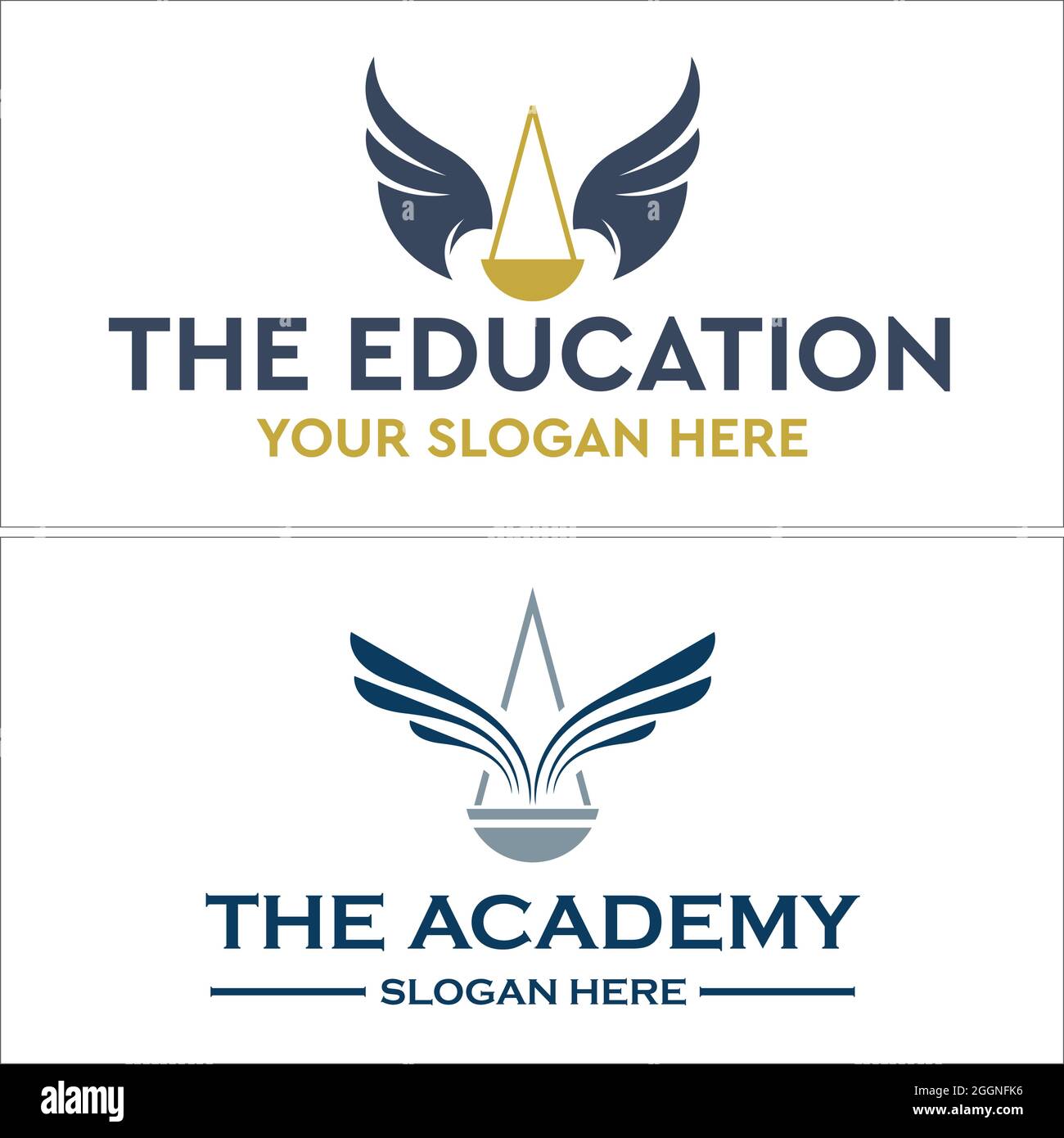 Education Coaching Academy Logo-Design Stock Vektor