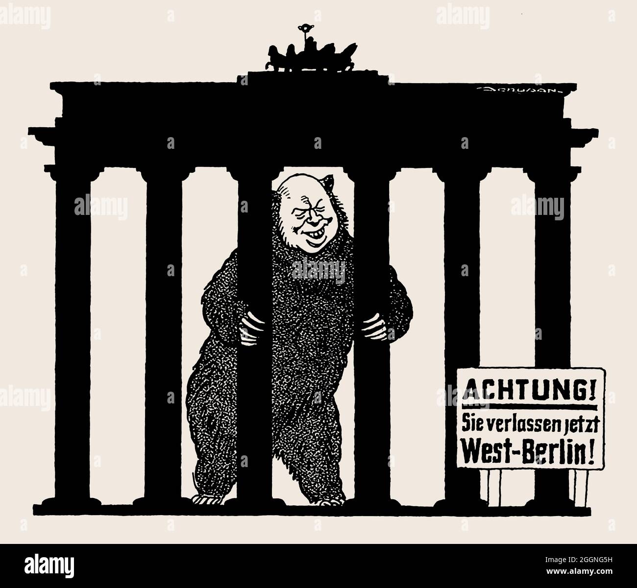 Wieder Berlin - wieder der Bär. Museum: PRIVATE SAMMLUNG. Autor: Leendert Jurriaan Jordaan. Stockfoto