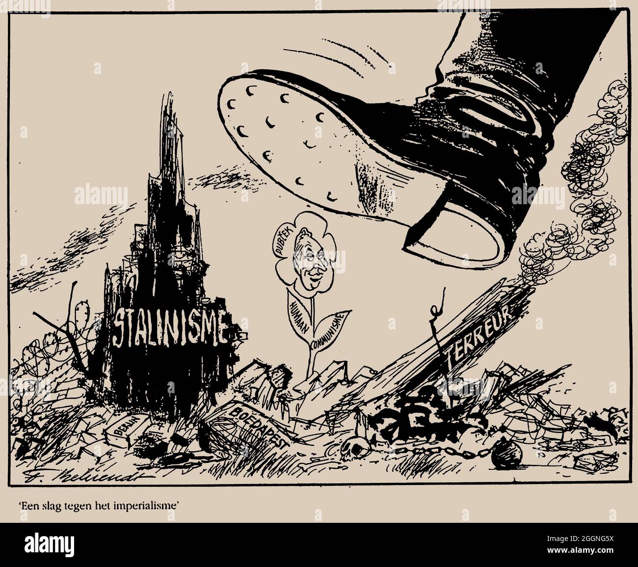 Ein Schlag für den Imperialismus. Museum: PRIVATE SAMMLUNG. Autor: FRITZ BEHRENDT. Stockfoto