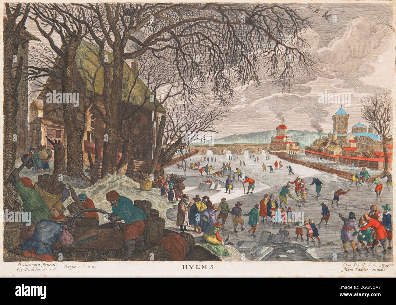 Allegorie des Winters. Museum: PRIVATE SAMMLUNG. Autor: Aegidius Sadeler. Stockfoto