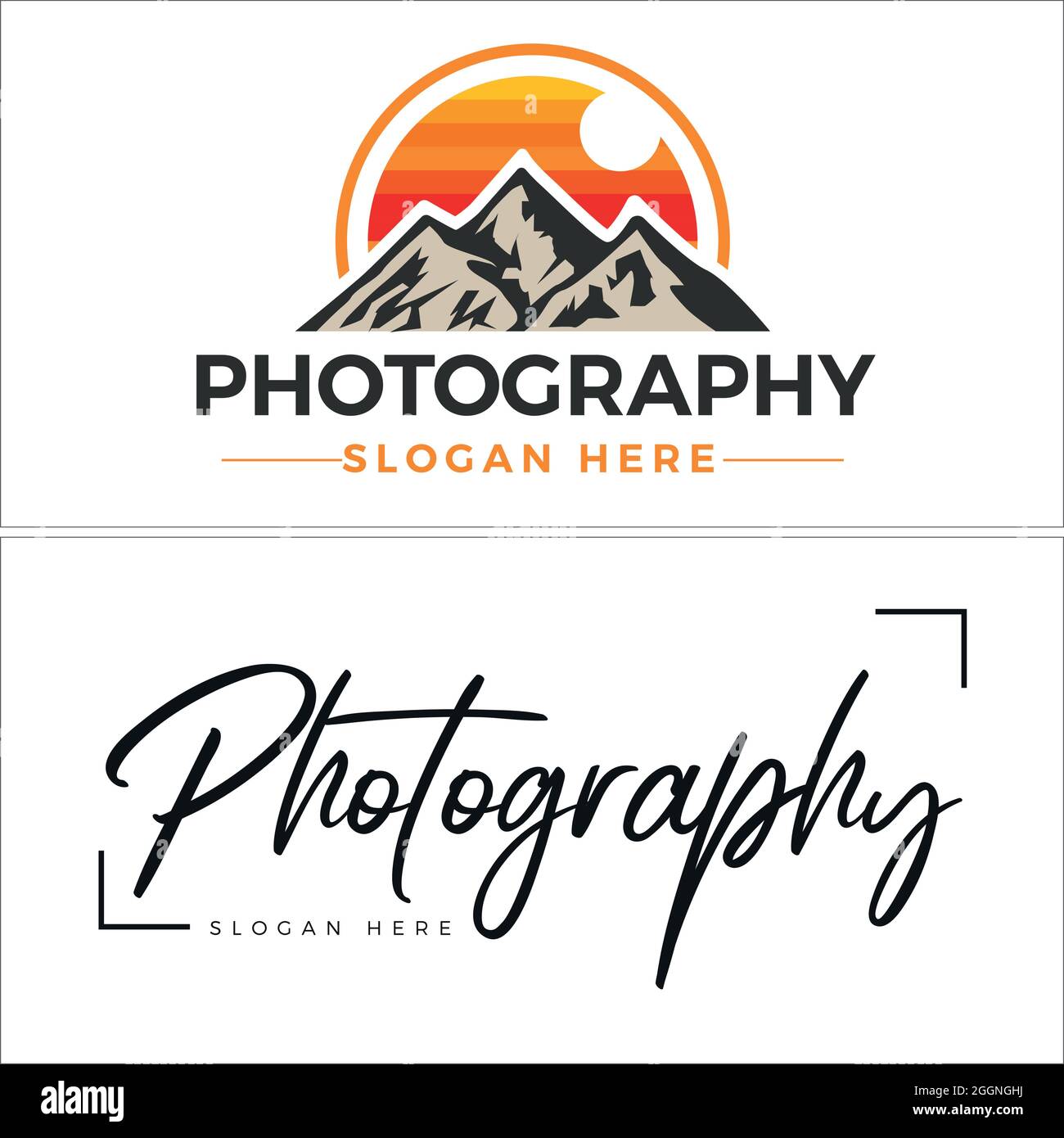 Fotografie Business Foto Studio Logo Design Stock Vektor