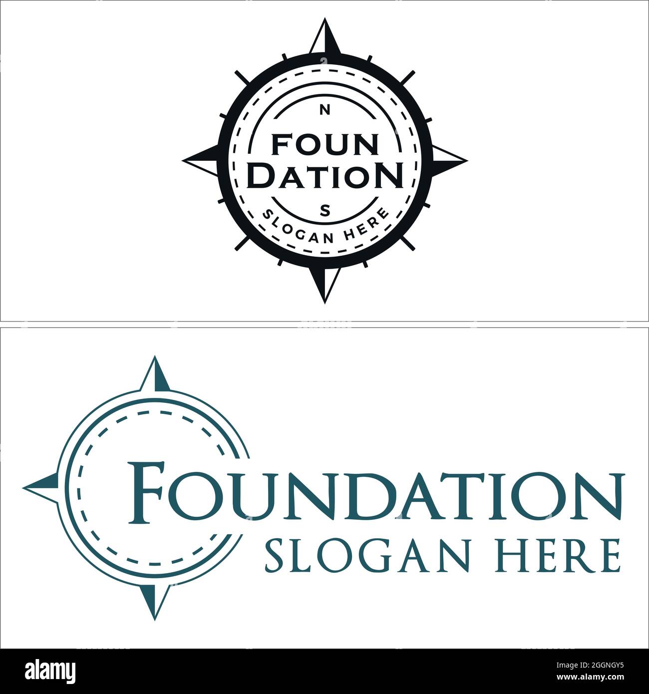 Vektorgrafik Kompass-Logo Stock Vektor