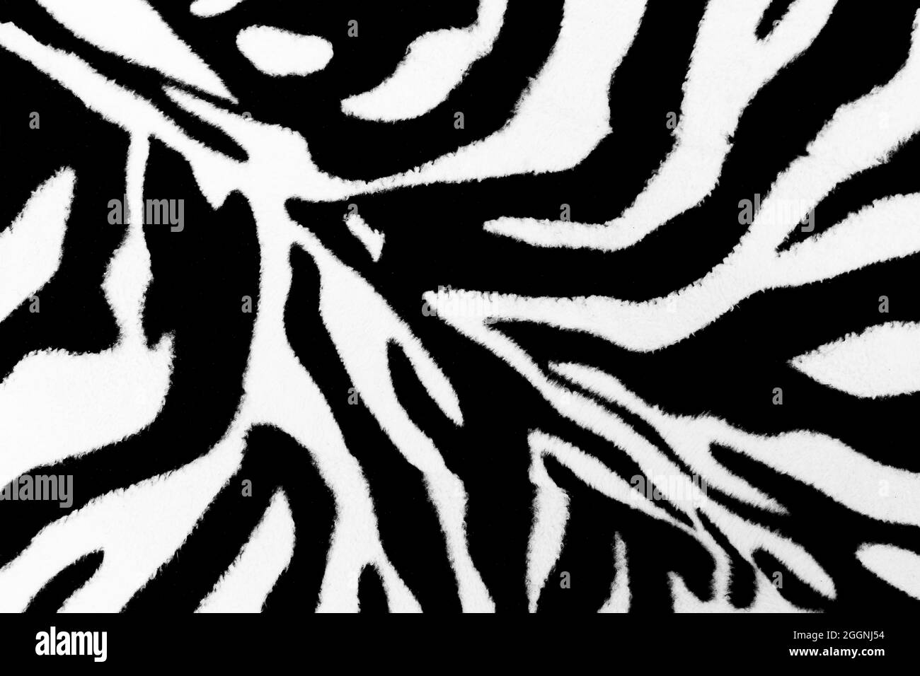 Abstrakte Pelzmuster-Textur mit Zebra-Tierhaut für Design und Druckhintergrund. Stockfoto