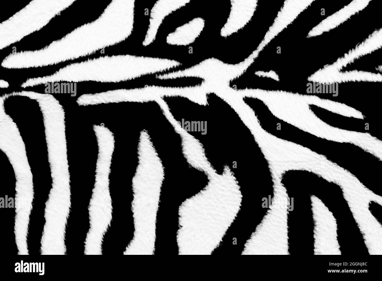 Abstrakte Pelzmuster-Textur mit Zebra-Tierhaut für Design und Druckhintergrund. Stockfoto