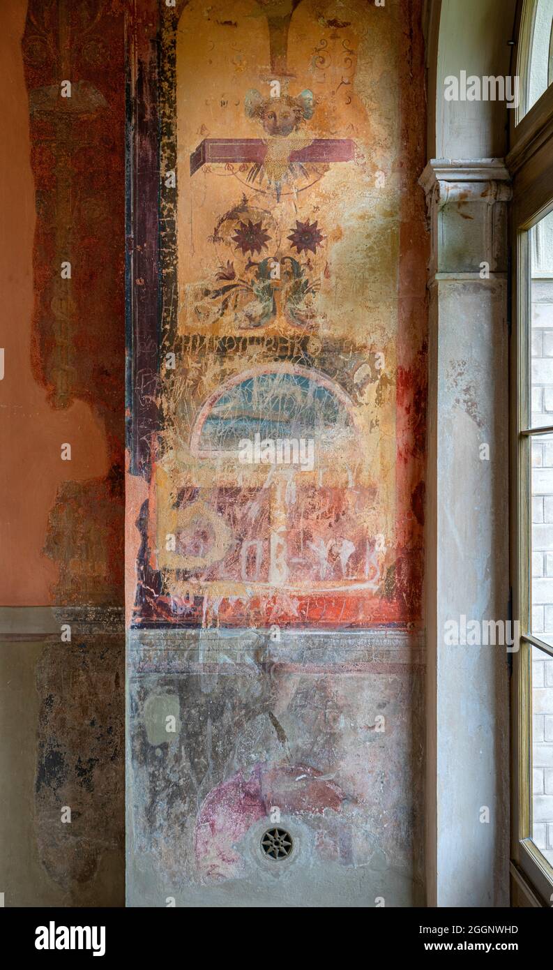 Wandmalerei Im Schlosssaal Des Belvedere Auf Dem Pfingstberg In Potsdam Stockfoto