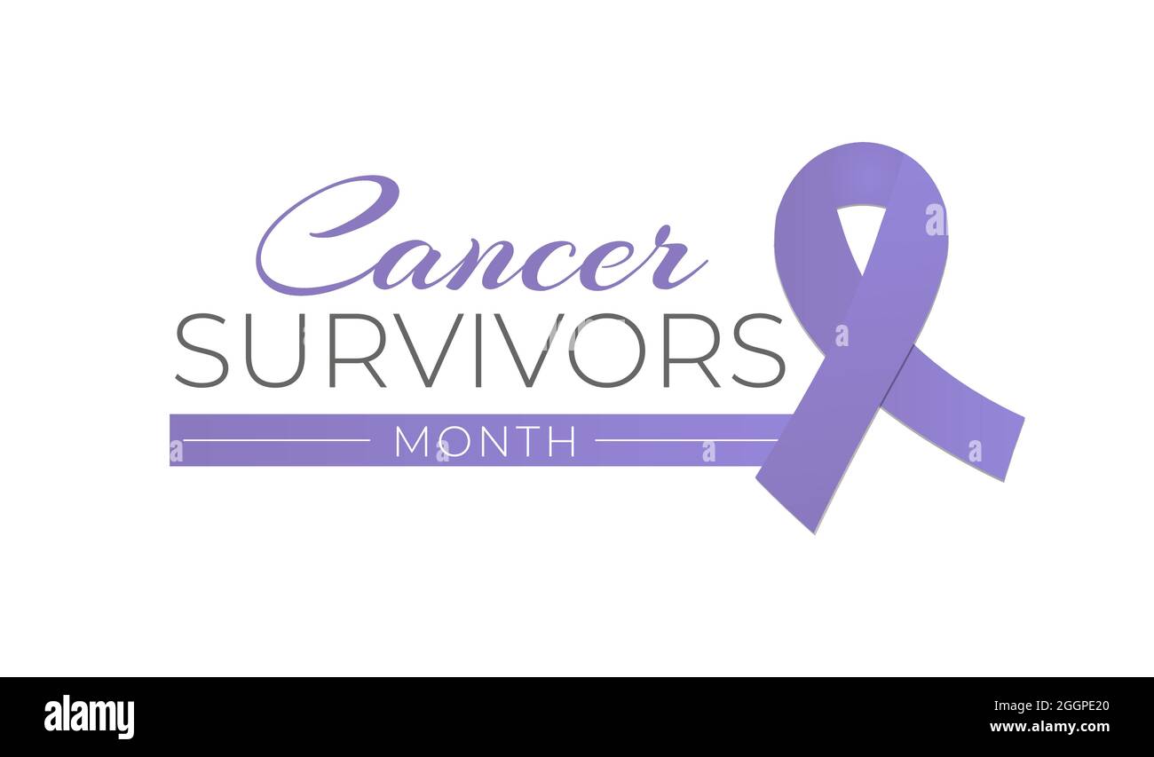 Krebs Überlebende Monat Isoliert Logo Symbol Zeichen Stock Vektor
