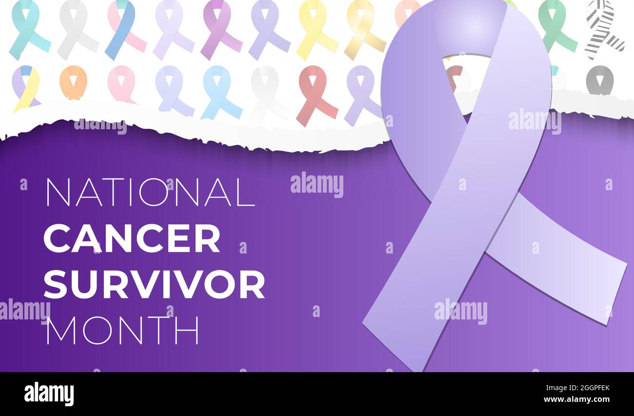 Monatsdarstellung „National Cancer Survivors“ Stock Vektor