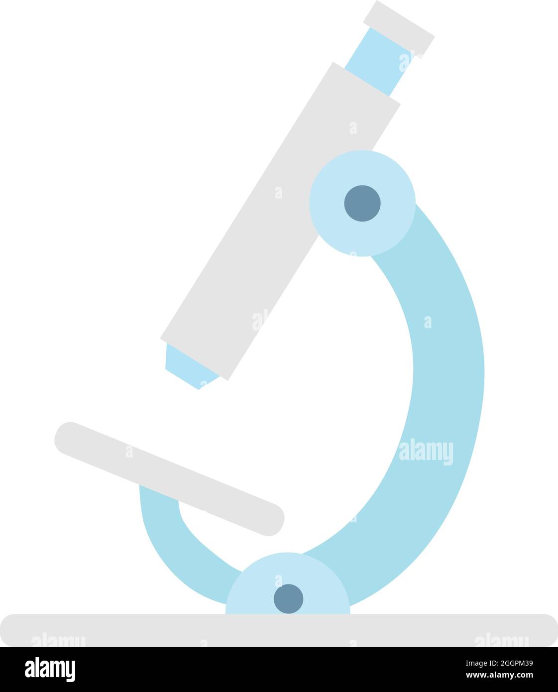 Cartoon-Vektor mit dem Symbol für das Labormikroskop. Chemieforschung Stock Vektor
