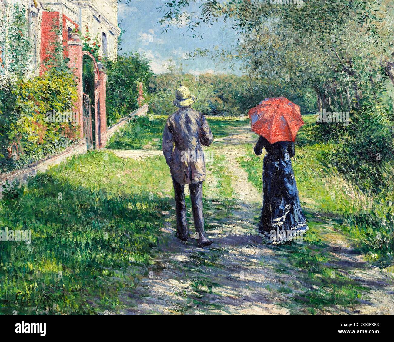 Paar auf einem Spaziergang von Gustave Caillebotte (1848-1894), Öl auf Leinwand, 1881 Stockfoto