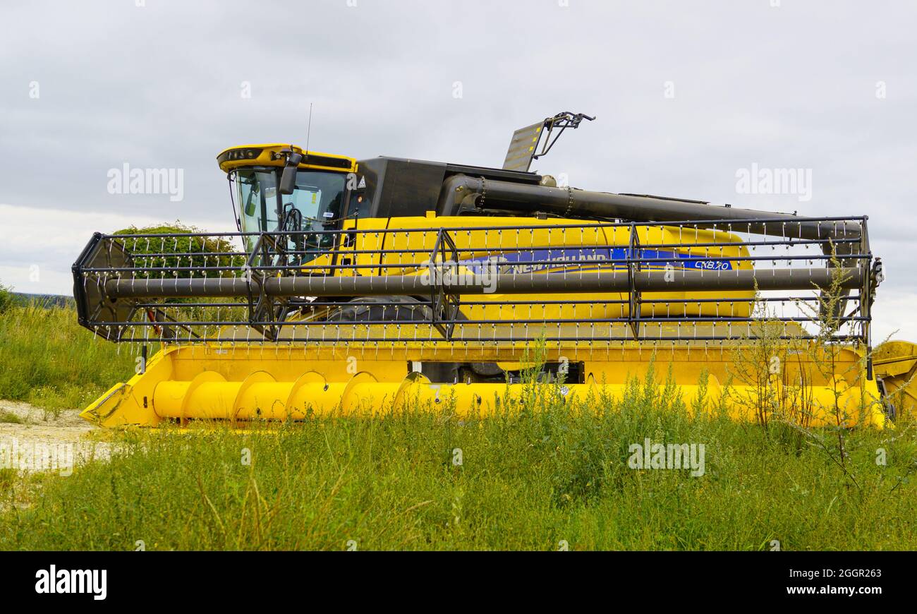 Neuer Holland CX8.70 Stufe V Mähdrescher auf Salisbury Plain Wiltshire UK Stockfoto