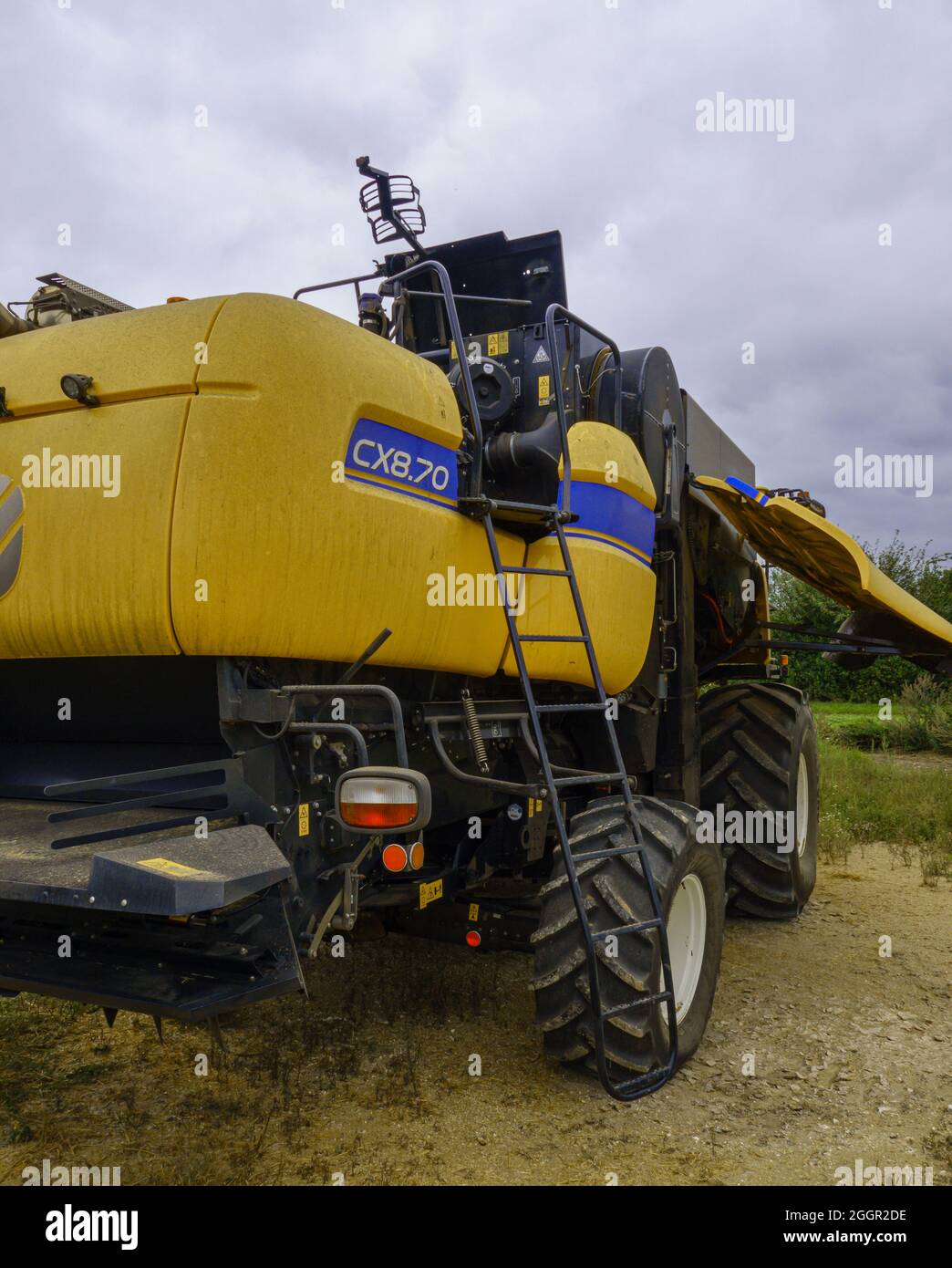 Neuer Holland CX8.70 Stufe V Mähdrescher auf Salisbury Plain Wiltshire UK Stockfoto