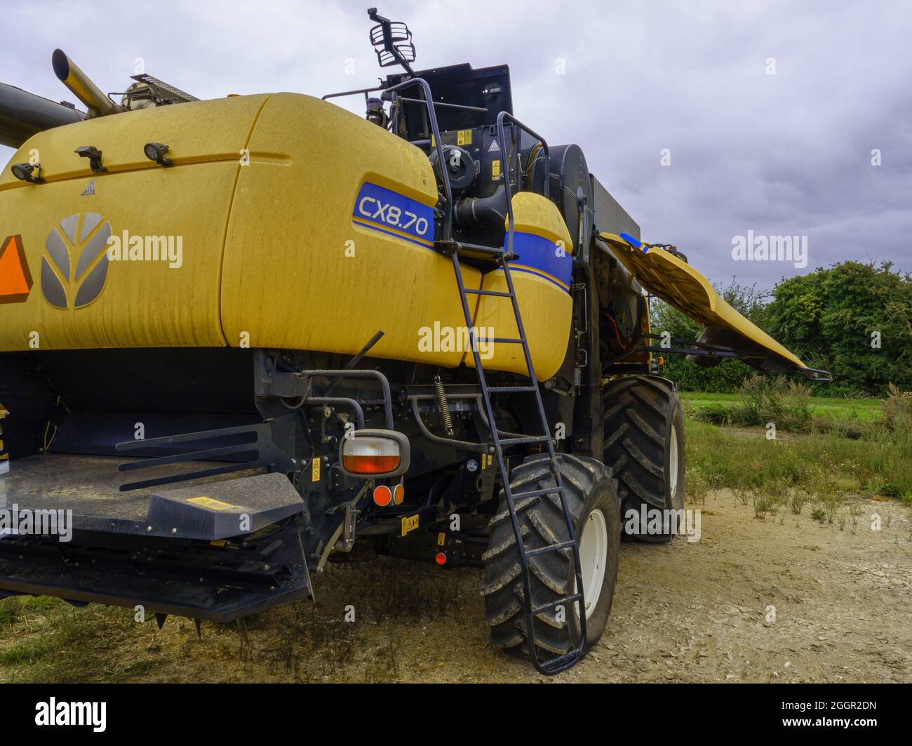 Neuer Holland CX8.70 Stufe V Mähdrescher auf Salisbury Plain Wiltshire UK Stockfoto