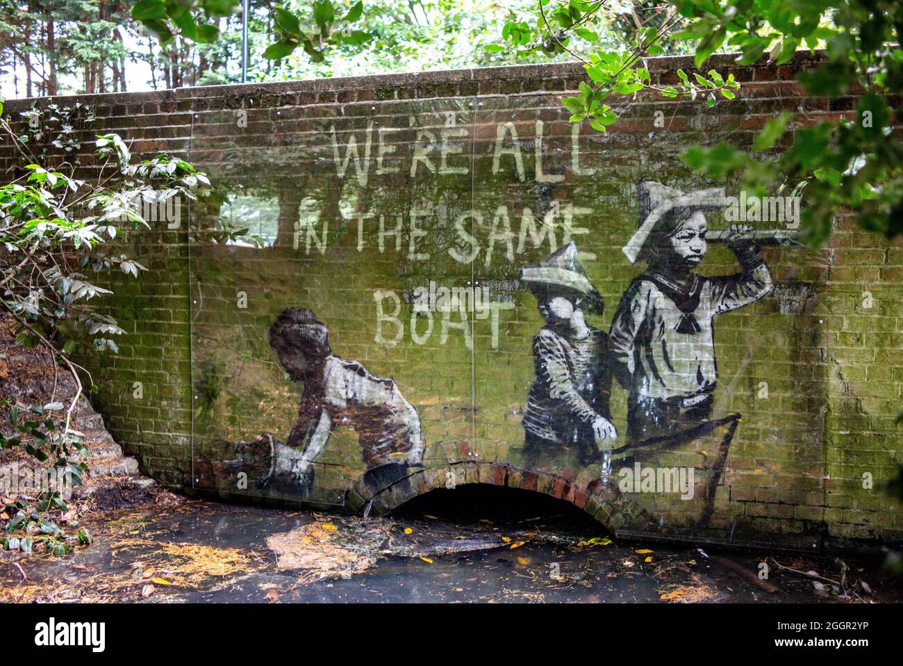 Banksy's Street Art in Lowestoft Suffolk August 2021 Stockfoto